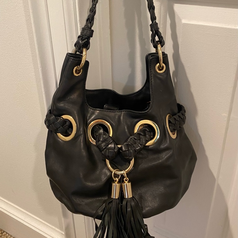 Michael Kors black leather bucket bag (dust bag included)
